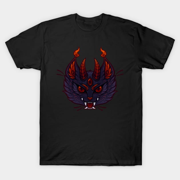 Demon Cat T-Shirt by DoomedDreamer